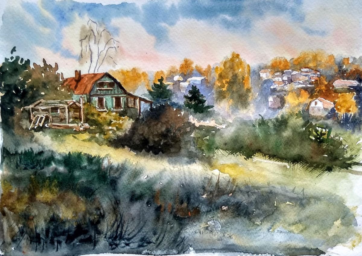 Rural landscape by Ann Krasikova