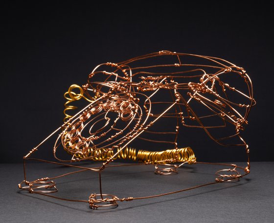 Retro Telephone Wire Sculpture