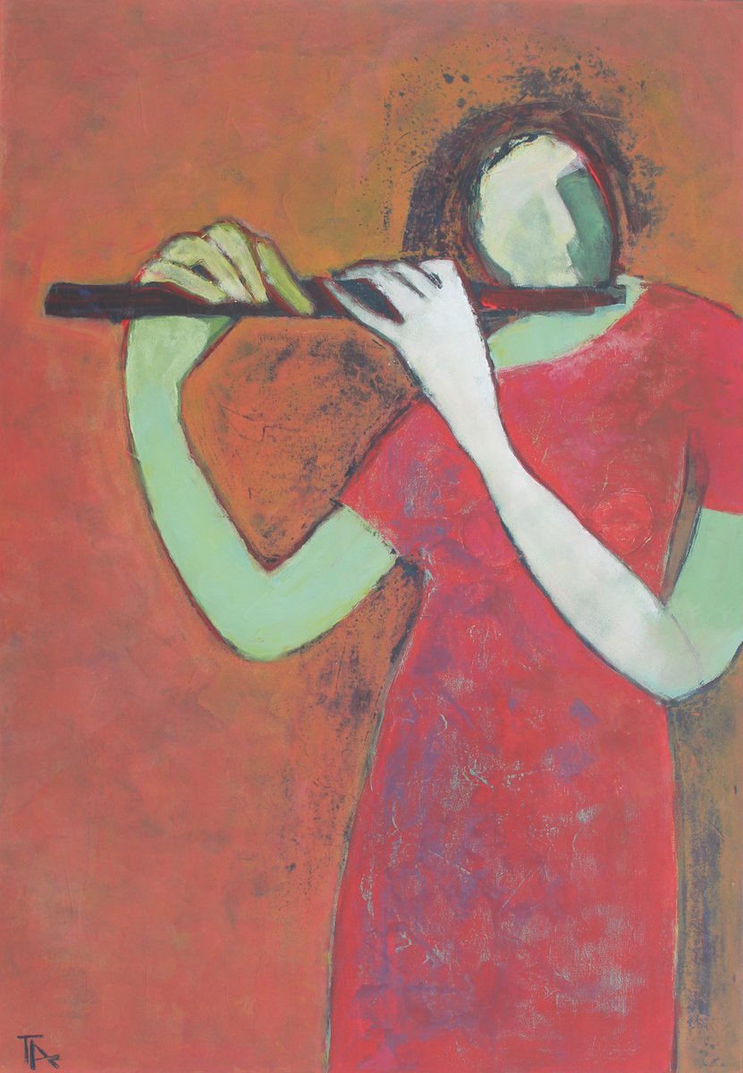 Flutist. by Tatjana Auschew