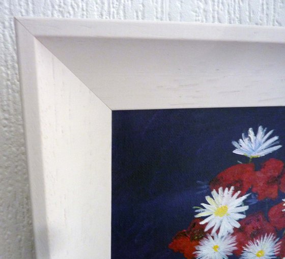 Bowl of Poppies and Daisies