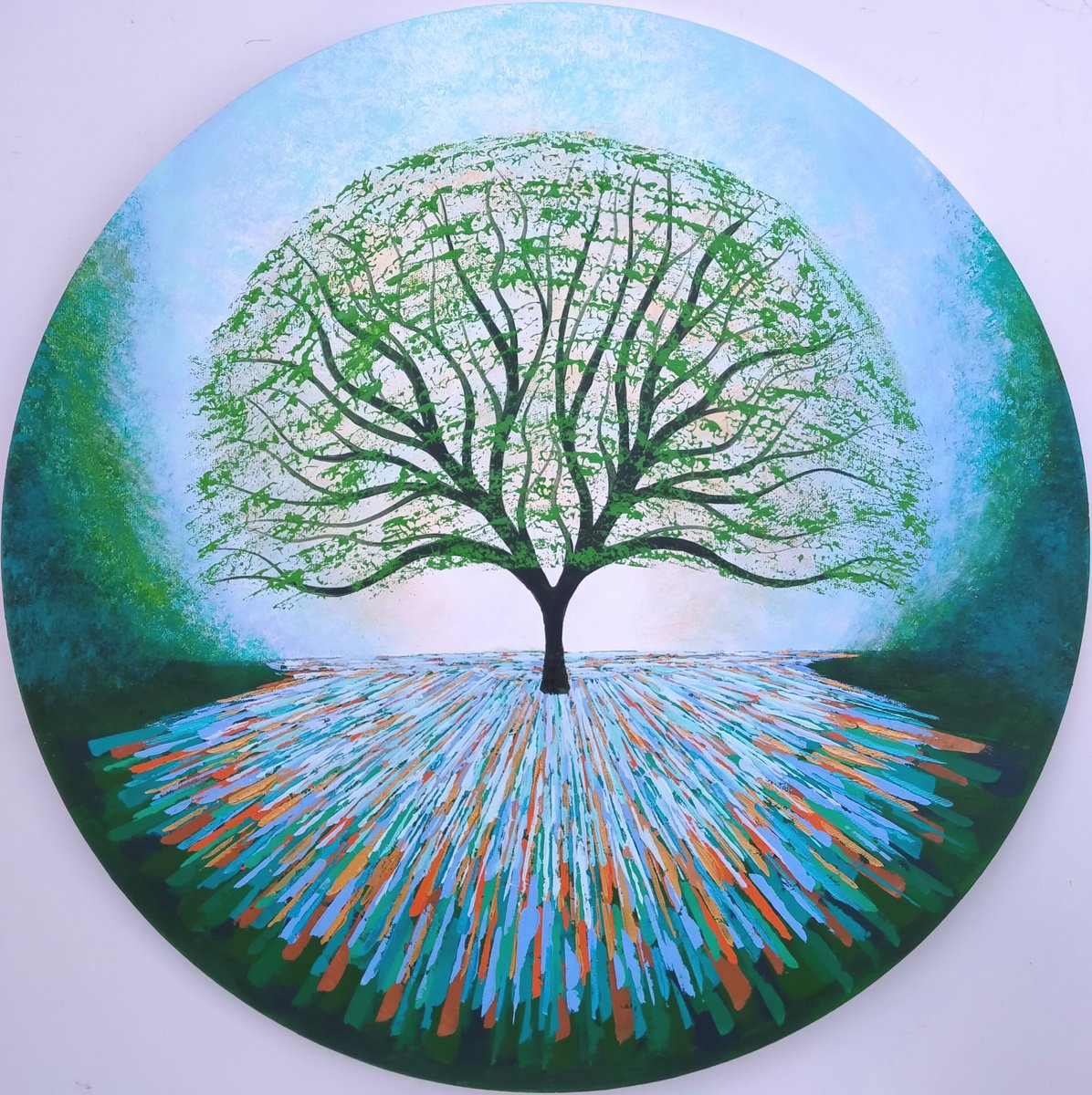  Tree Singing To The Wind By Amanda Horvath, 24 X 24, Artwork For Sale On Artfinder