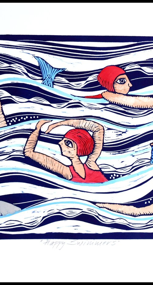Happy Swimmers by Mariann Johansen-Ellis