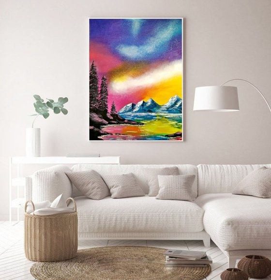Fantasy Aurora Lake