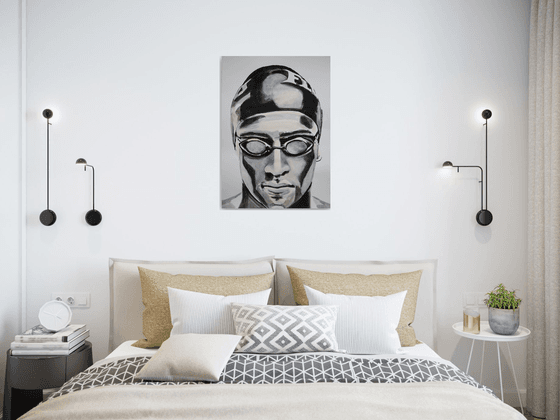 Swimmer / 70 x 50 cm