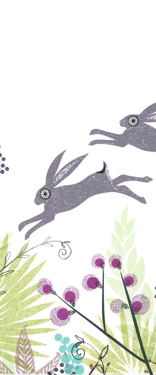 March hares in mid June by Jane  Ormes