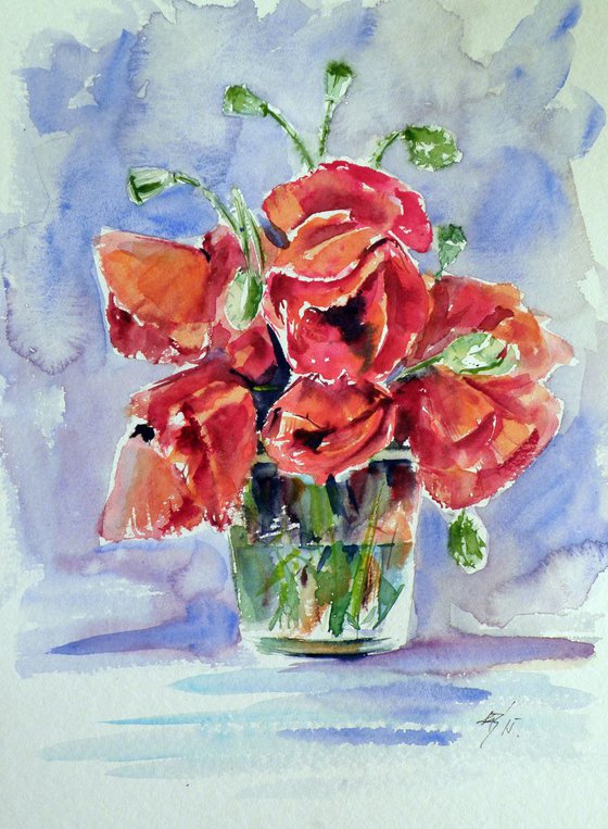 Still life with poppies