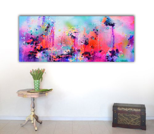 Fresh Moods 93 - Large Abstract Original Painting by Soos Roxana Gabriela