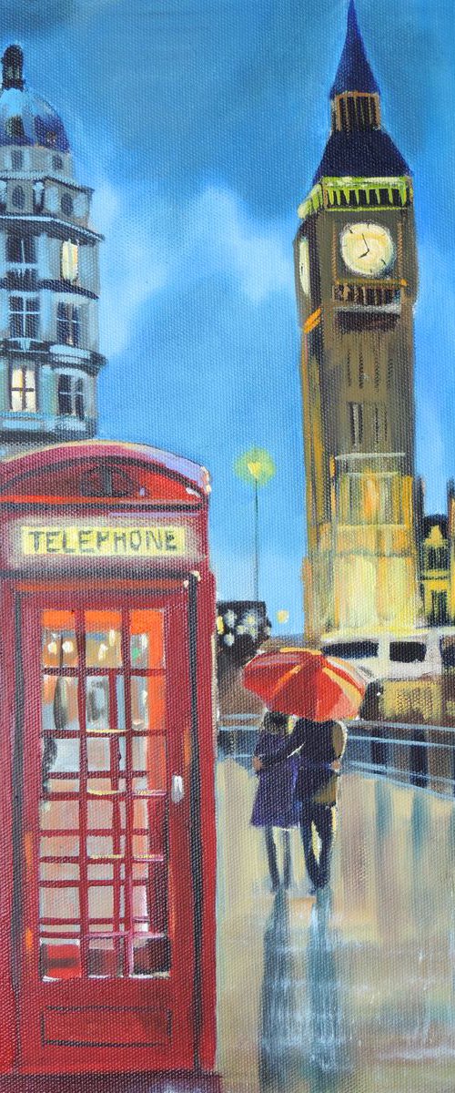 London painting "Out on the town" by Gordon Bruce
