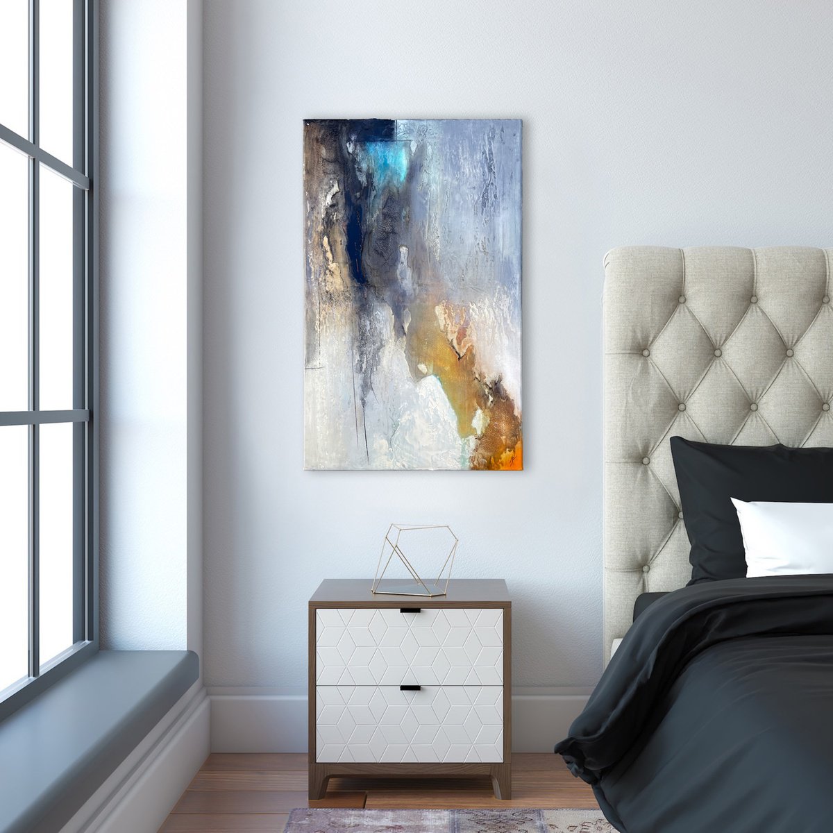 Organic Abstract Painting By Mark De Kievit, 20 X 31", Abstract #9299, Original Artwork