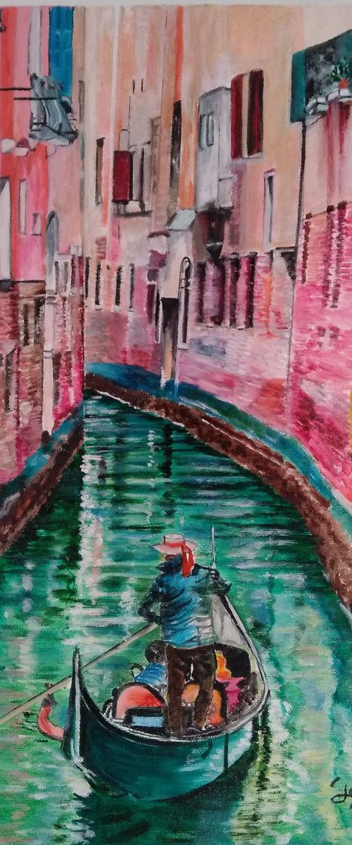 On a gondola in Venice by Isabelle Lucas