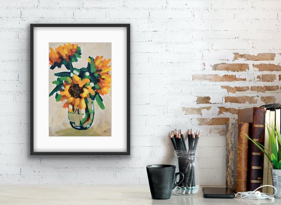 Sunflowers in vase