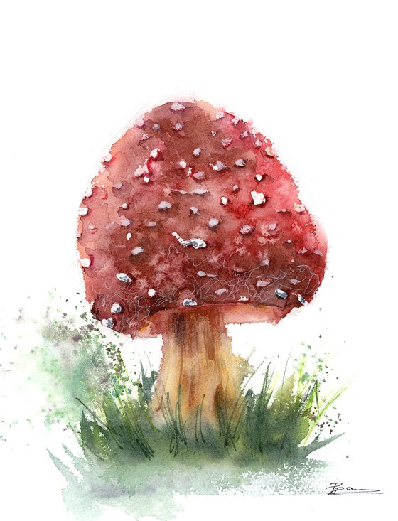 Set of 2 Mushroom Paintings
