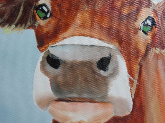 Cow painting oil on canvas