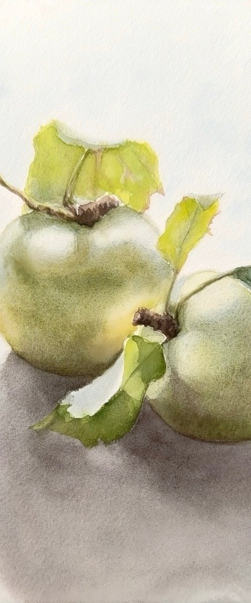 Two green apples by Natalia Butenko
