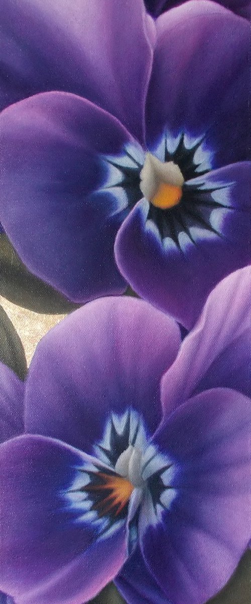“Dance”, purple viola painting by Tatyana Mironova