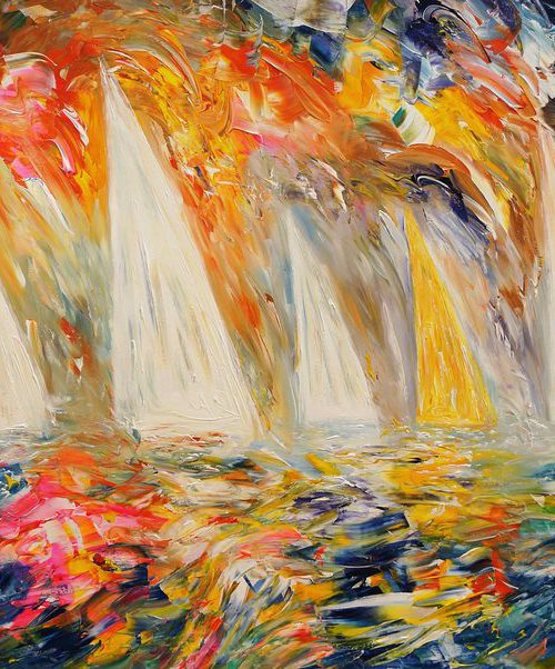 Evening Sailing Boats XXL 1 by Peter Nottrott
