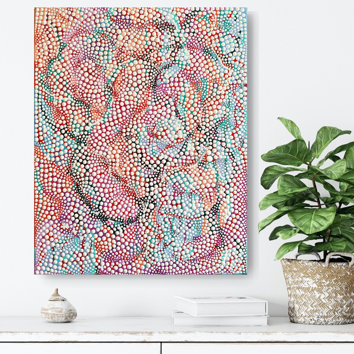 Expressive Abstract Acrylic Painting By Oxana Lazari, 16 X 20", Rhythm Of White, Original Artwork