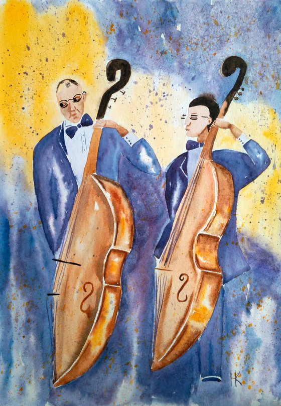 Jazz Kontrabas Painting