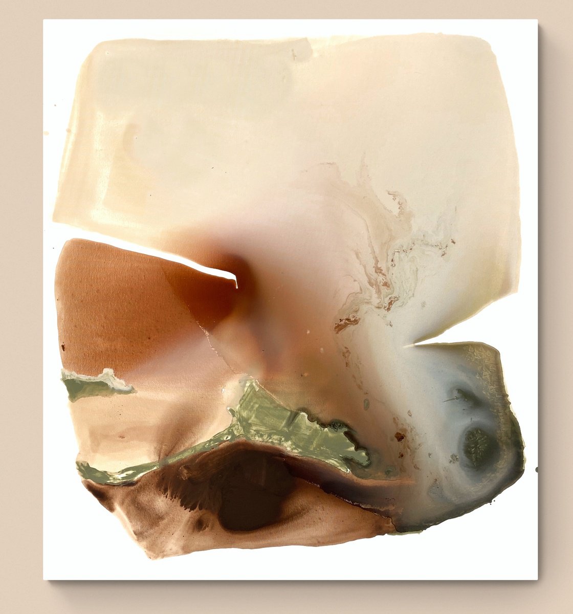 Abstract Acrylic Painting By Cristina Dalla Valentina, 35 X 39, Inner Space 2, Original Artwork