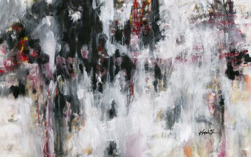 Urban Street Walk - XXL Abstract Painting by Kathy Morton Stanion by Kathy Morton Stanion