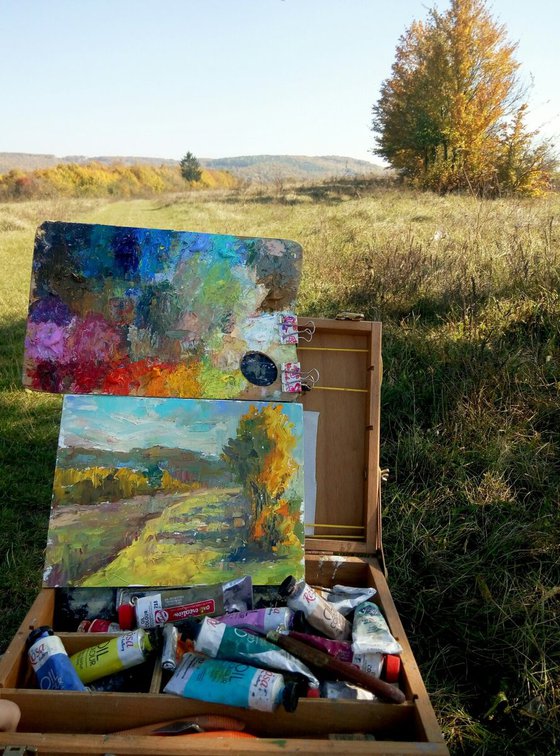 Golden autumn (plein air)