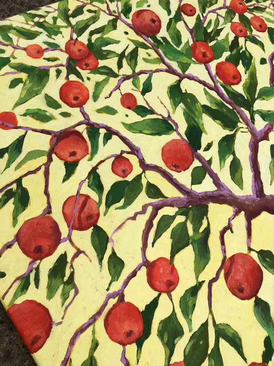 Tree with red apples
