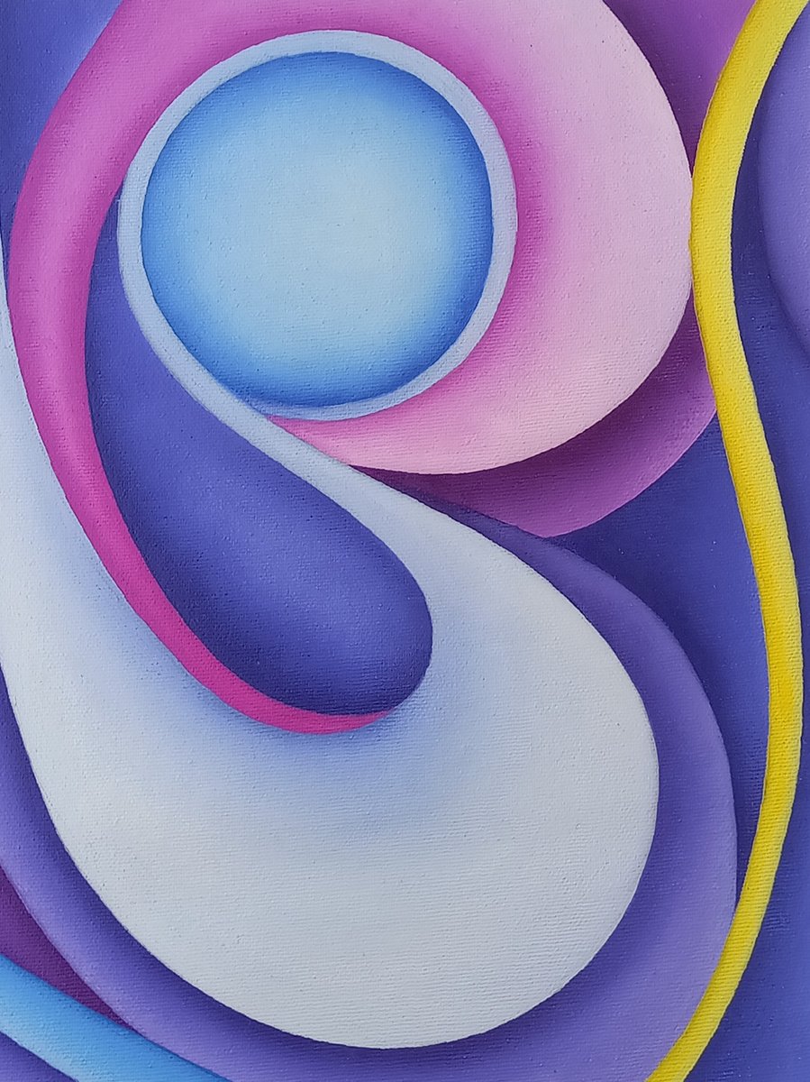 Abstract violet IV by Brenda Daniela