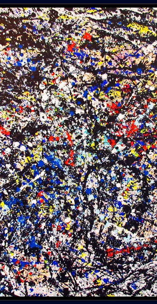 CONVERGENCE 2,  POLLOCK MODEXL,  framed by Tomaž Gorjanc - Tomo
