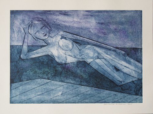 Reclining Nude  (purple) by Catherine O’Neill