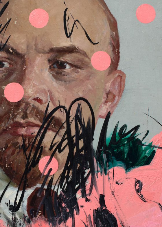 Lenin with Pink Circles