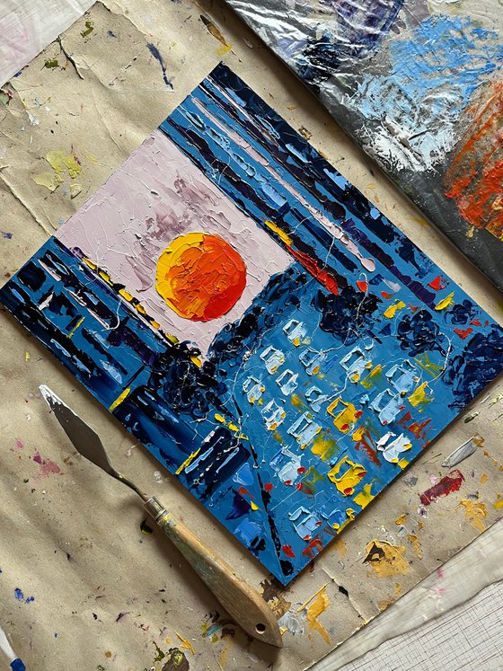 NYC Moon Painting