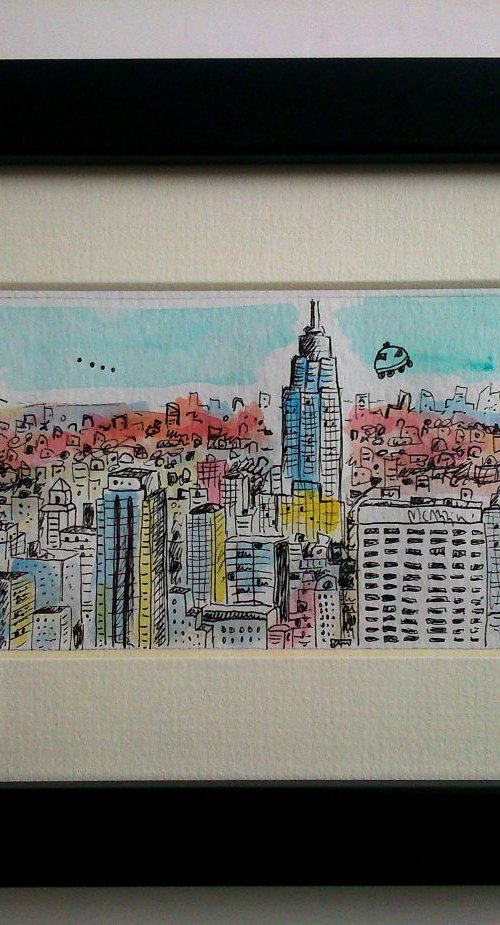 New York Ink City by Maria Luisa  Azzini
