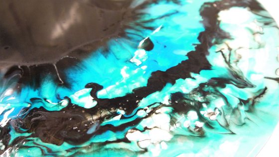 Abstract acrylic ink and epoxy resin - Blissful Dance 2