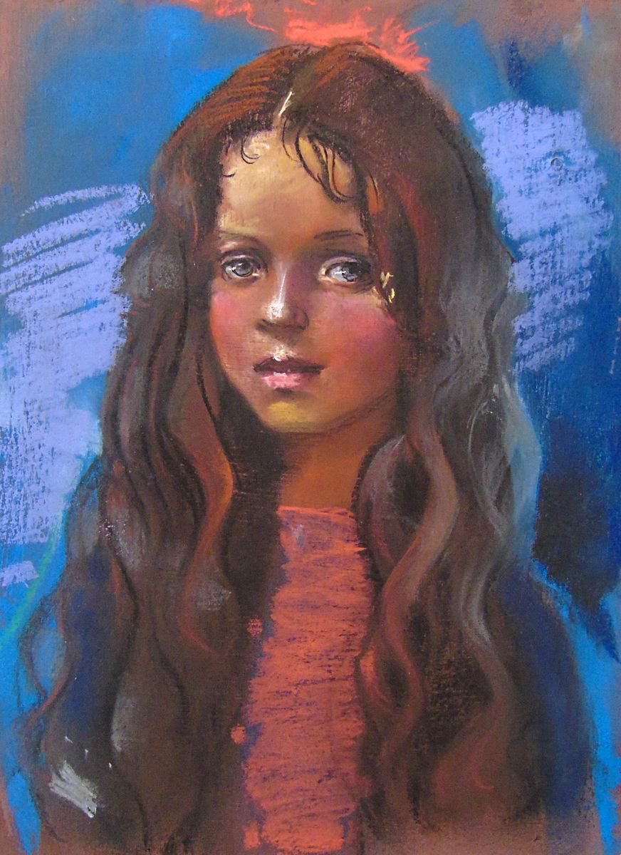 Photorealistic Portrait Pastel Drawing By Yuri Zelonuy, 12 X 16", Stranger 18, Original Artwork