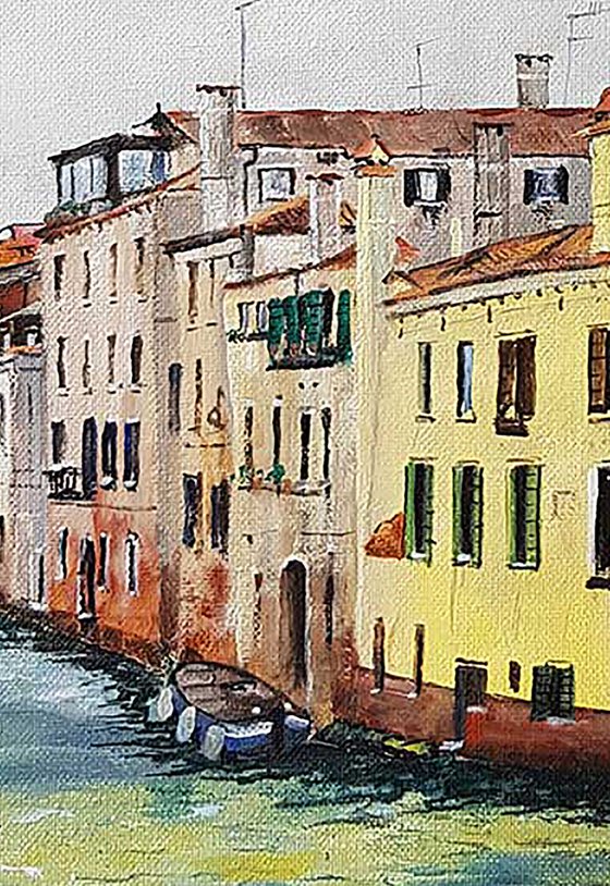 Venice Italy Acrylic Cityscape Painting