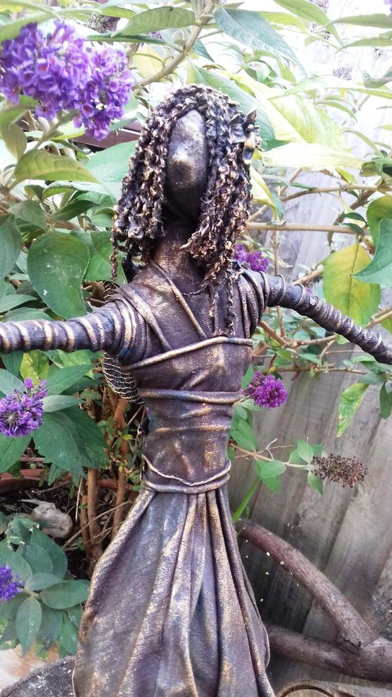 Amelia Outdoor Girl Mixed Media  Sculpture