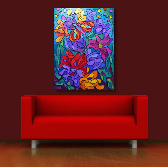 BUTTERFLY RESTING IN WILD FLOWERS