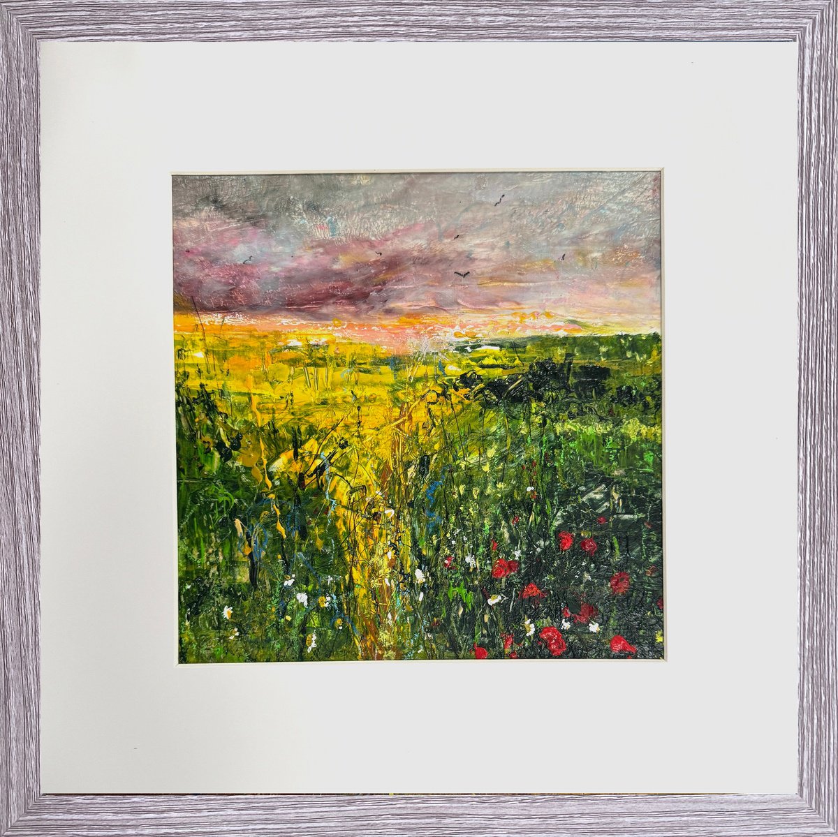 Wildflower Meadow Framed By Teresa Tanner, 13 X 13, Artwork For Sale On Artfinder