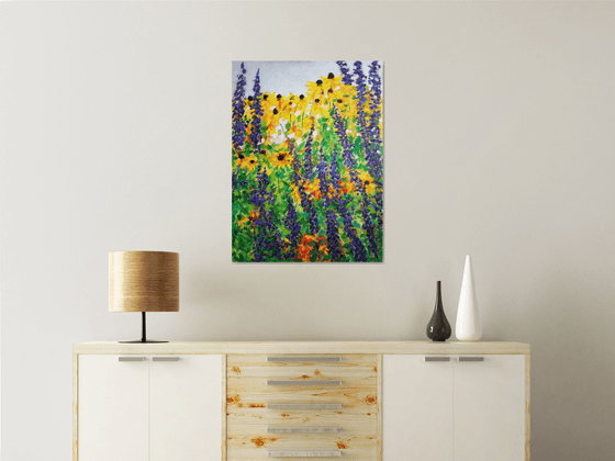 Flower Festival II /  ORIGINAL ACRYLIC PAINTING