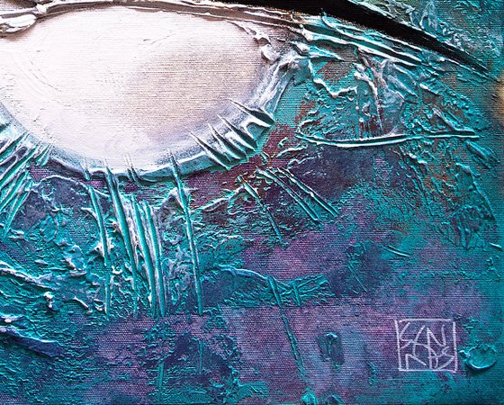 SINGULARITY 7598 3D textured abstract painting on canvas