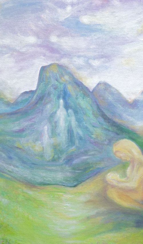Spirits of mountains - original oil painting by Nino Ponditerra