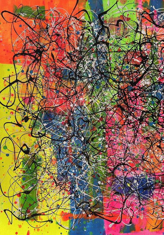 Interwoven Vibrations - Diptych Painting