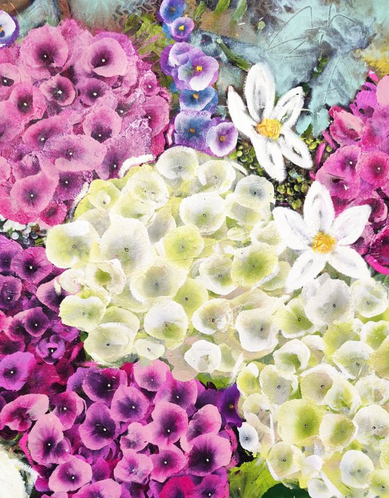 Pink and White Hydrangea