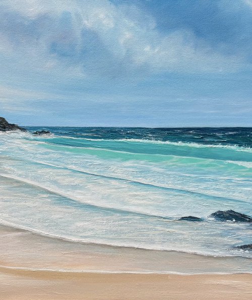 Treyarnon Bay Beach by Catherine Kennedy