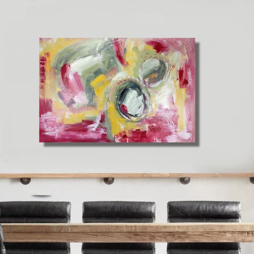 large paintings for living room/extra large painting/abstract Wall Art/original painting/painting on canvas 120x80-title-c714 by Sauro Bos