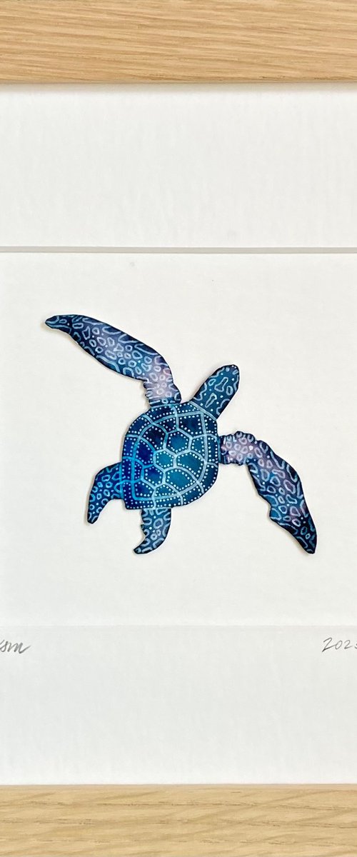 Blue Sea Turtle by Kate Mac