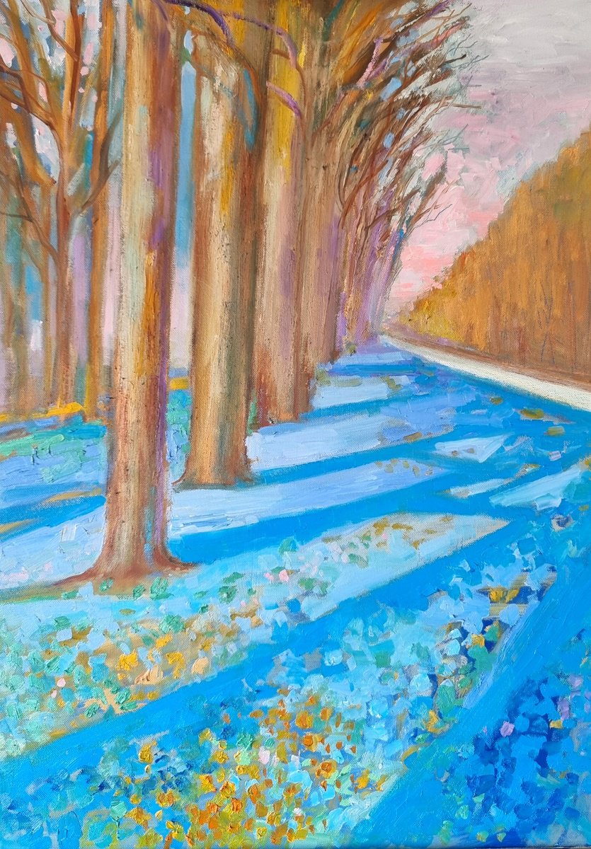 Blue Shadows By Victoria Cozmolici, 20 X 28, Artwork For Sale On Artfinder