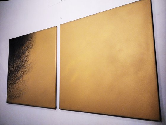 Fish nº85 / Extra large painting  #Gold series