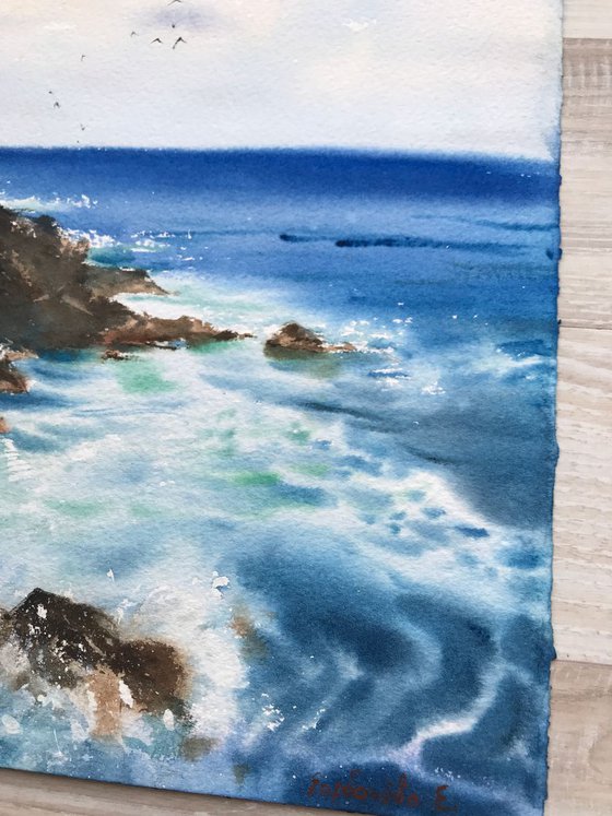 Cliffs and sea