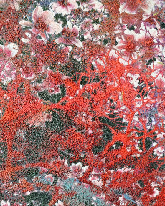 Green &amp; Coral Magnolia